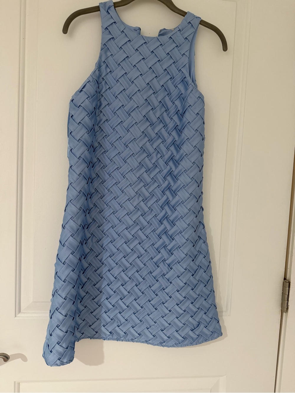 Light Blue Woven Halter Dress